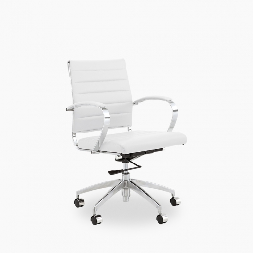 Cult Living Cult Living Deluxe Office Chair with Low Backrest, White