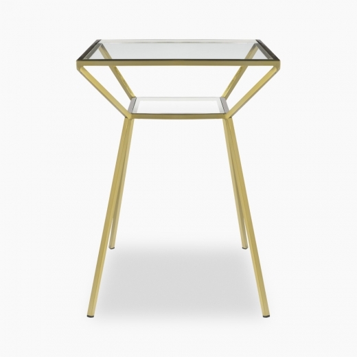 Oswald Bedside Table, Brass